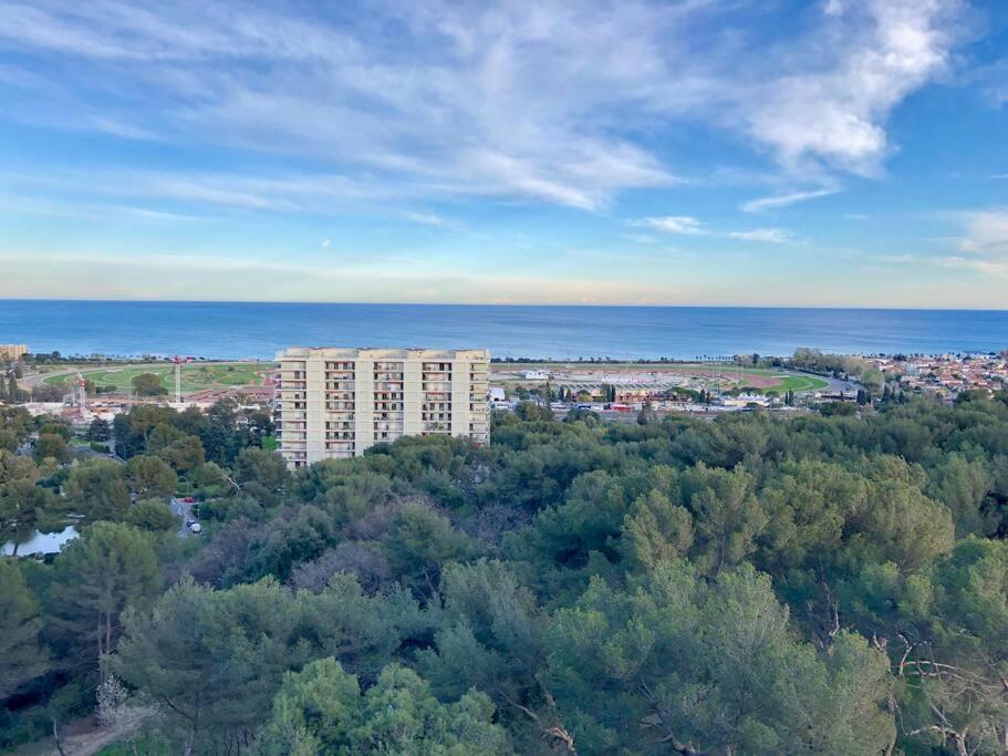 2-Room 60 M², Panoramic View, 2 Balconies, 50M Pool Cagnes-sur-Mer Exteriér fotografie